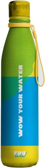 Eau Lala Μπουκάλι Θερμός Ανοξείδωτο BPA Free 500ml Κίτρινο με Λαβή