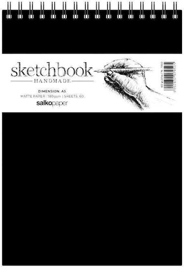 Salko Skizzenblock A5 Hartes Cover 60 Blätter 180gsm