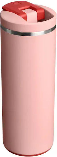 Stanley Transit Fliptop Thermos Cup Stainless Steel BPA Free 350ml Peach Rose