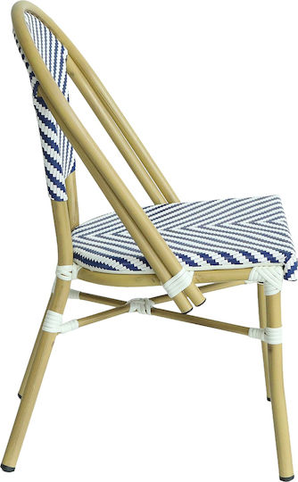 Градински Стол Дървен Bimini Светлосин 46x55x88см