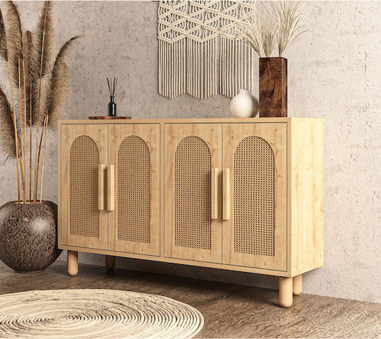 Μπουφές Ξύλινος Πολύχρωμος 120x30x73cm
