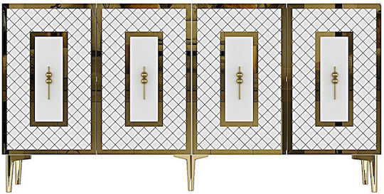 SteweHome Sideboard Mit Spiegel Gold 150x32x75cm