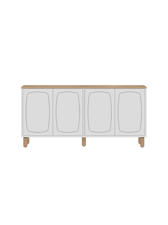 SteweHome Sideboard Holz 150x36x73cm Mehrfarbig