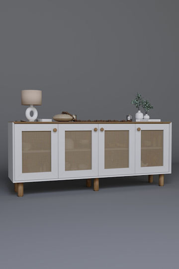 Wooden Sideboard Multicolour 180x40x75cm