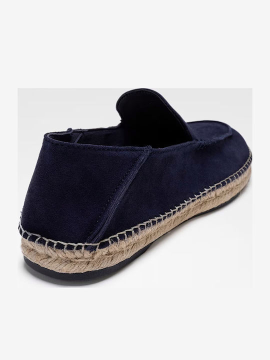 Δερμάτινα Ανδρικά Loafers σε Μπλε Χρώμα