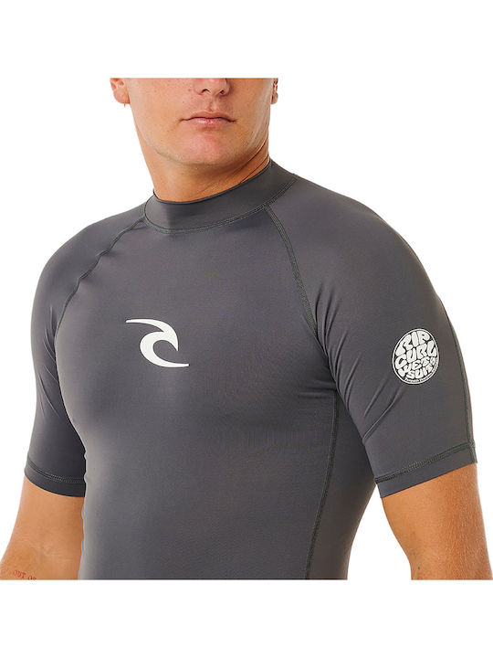 Rip Curl UPF 50 Men's Short Sleeve Sun Protection Shirt Grey