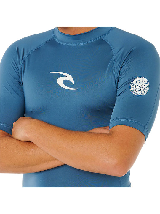 Rip Curl UPF 50 Ανδρική Κοντομάνικη Αντηλιακή Μπλούζα Κίτρινη