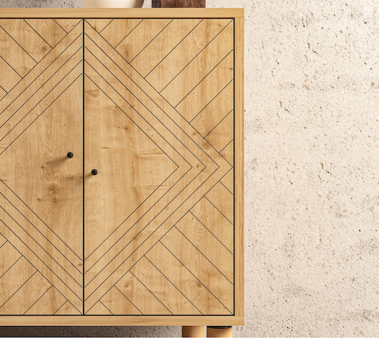 Wooden Sideboard Multicolour 120x30x73cm