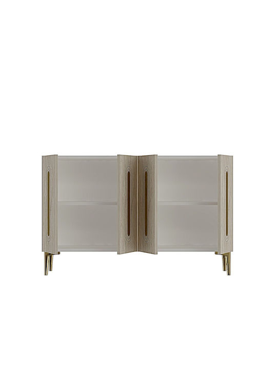 SteweHome Sideboard Holz 120x32x75cm Mehrfarbig