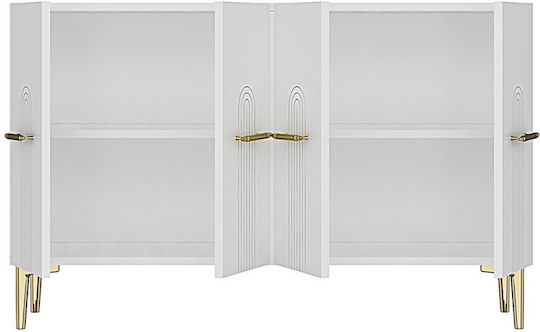 Μπουφές Ξύλινος Λευκός 120x32x75cm