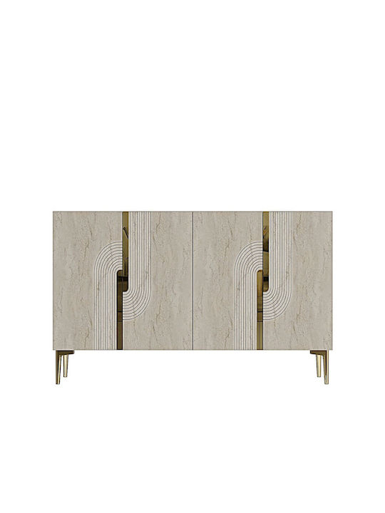 Μπουφές Ξύλινος Λευκός 120x32x75cm