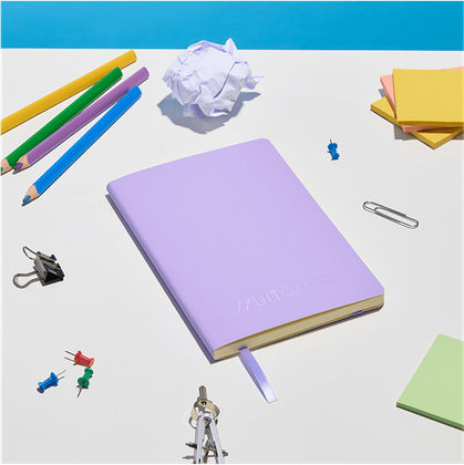 Muitomas Notebook 80 Sheets Ruled with Elastic Purple