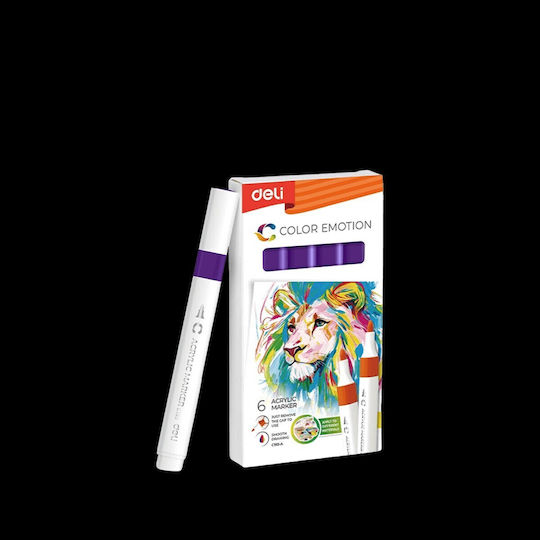 Deli Design Markers Dark Purple Set 6pcs
