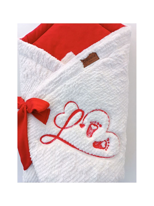 SteweHome Cotton White Nursery Swaddling Blanket 85x85cm