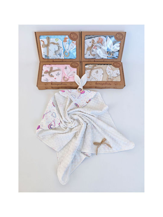 SteweHome Nursery Swaddling Cotton Ecru Blanket 85x85cm