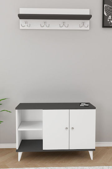 Mobilier Hol cu Suport pentru Haine Suport pentru Pantofi și Mobilier și Depozitare pentru Hol Lemn Sintetic 89x64x64cm