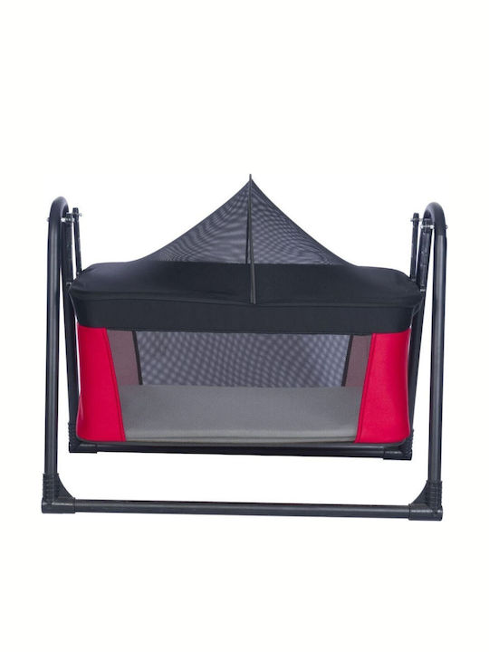SteweHome Cradle with Mattress and Wheels Blue