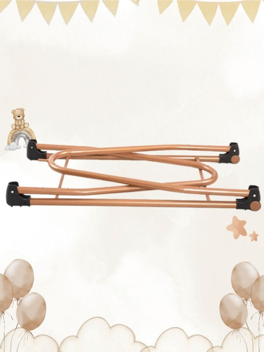 SteweHome Cradle with Mattress and Wheels Black