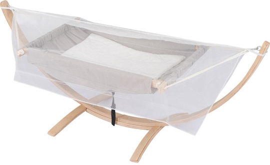 SteweHome Babywiege mit Matratze und Rädern Grau