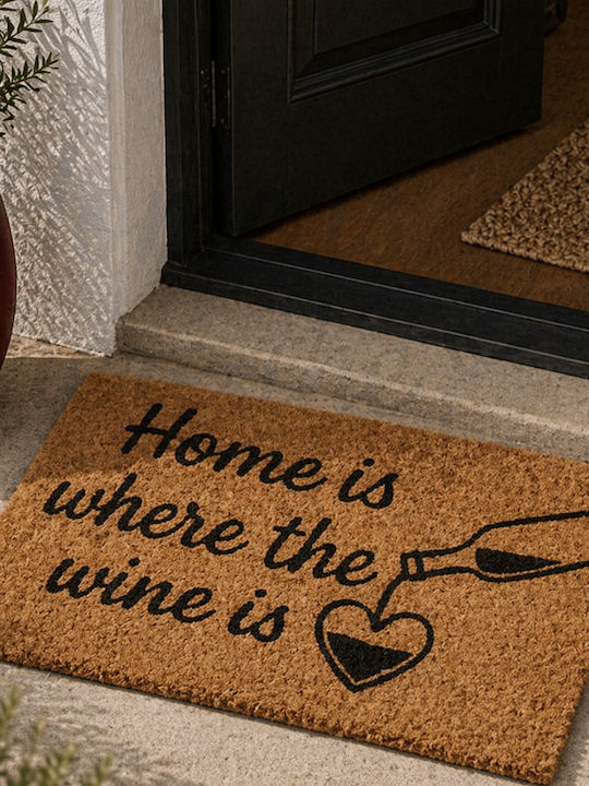 MRShome Πατάκι Εισόδου ''home Is Where Μπορντό 40x60εκ.