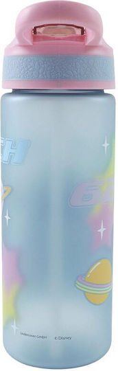 Gim Stitch Kinder Trinkflasche Kunststoff mit Stroh 600ml