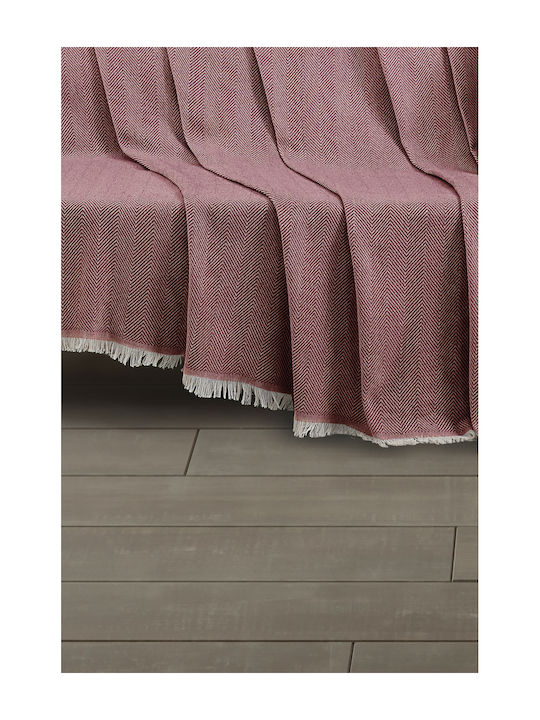 SteweHome Armchair Throw 180x215cm Burgundy