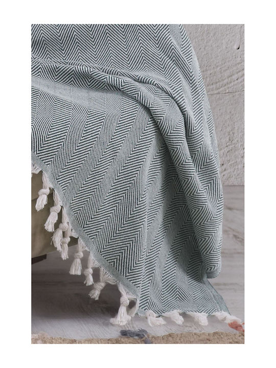 SteweHome Knitted Armchair Throw 160x160cm Natural