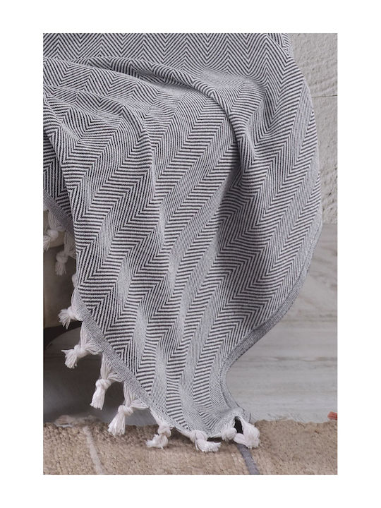 SteweHome Armchair Throw Knitted 160x160cm Natural