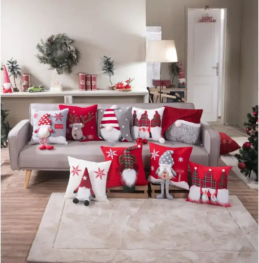 Teoran Weihnachtsdekorativer Kissenbezug Quadratisch 45x45cm
