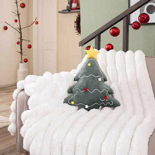 Teoran Christmas Decorative Square Pillowcase Green 45x45cm
