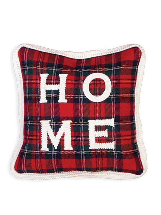 Nef-Nef Homeware Christmas Check Χριστουγεννιάτικο Διακοσμητικό Μαξιλάρι Τετράγωνο Red 30x30εκ.