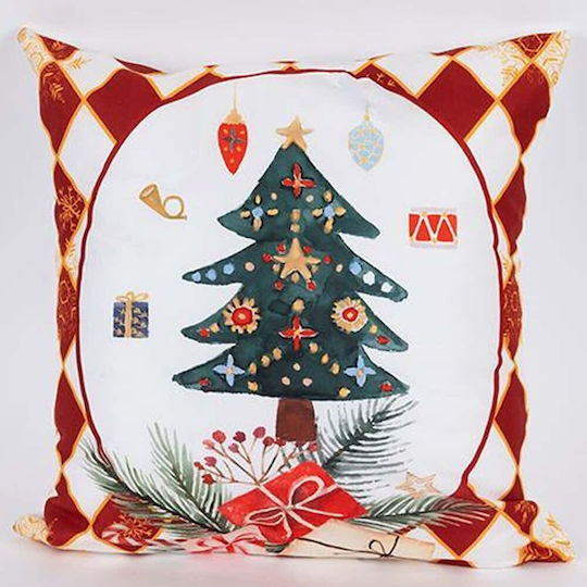 Eurolamp Weihnachtsdekoratives Kissen Platz Mehrfarbig 45x45cm