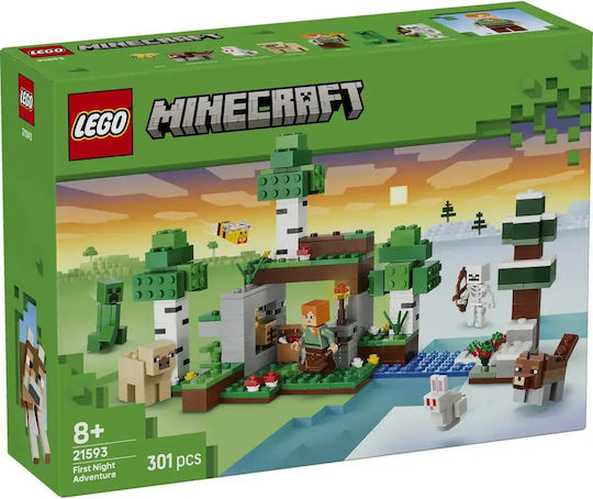LEGO Minecraft First Night Adventure for 8+ Years 301 pcs