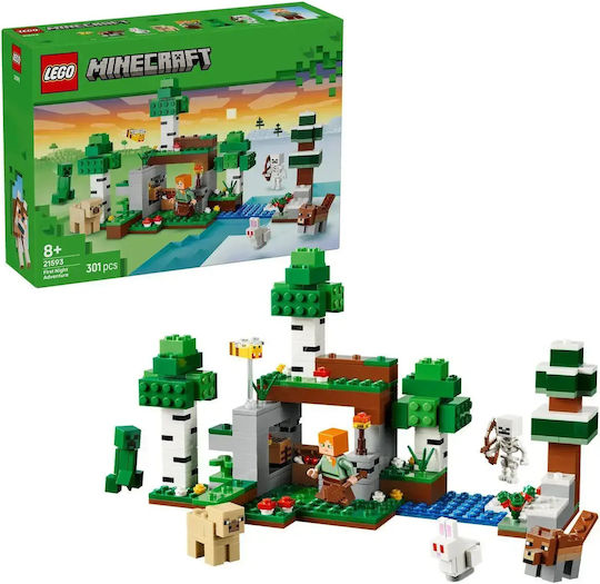 LEGO Minecraft First Night Adventure for 8+ Years 301 pcs