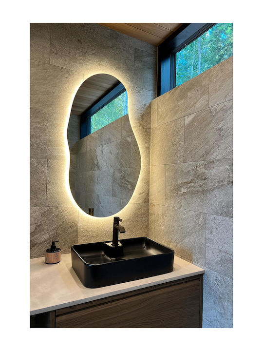 SteweHome Καθρέπτης Μπάνιου Led 70x120cm Κίτρινο