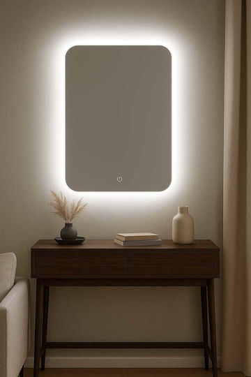 SteweHome STE-021232-V42524-131058 Καθρέπτης Led Αφής 80x60cm Λευκός SteweHome STE-021232-V42524-131058 Καθρέπτης Led Αφής 80x60cm Λευκός