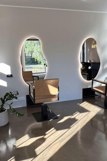 SteweHome Asymmetrical Bathroom Mirror Led 50x100cm Yellow