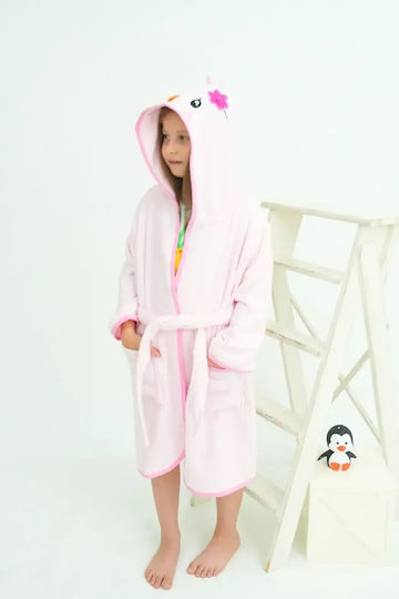 SteweHome Kids Bathrobe Light Pink With Hood