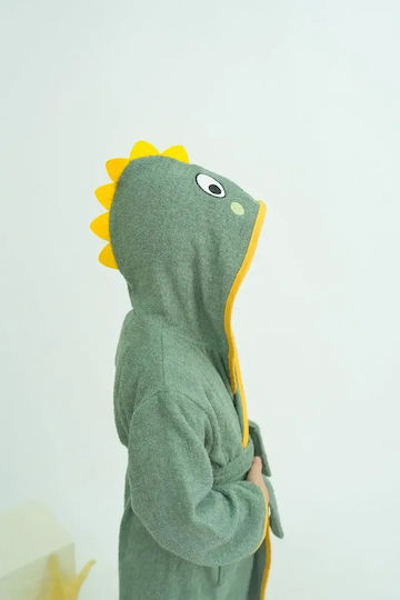 SteweHome Kids Bathrobe Green Hooded