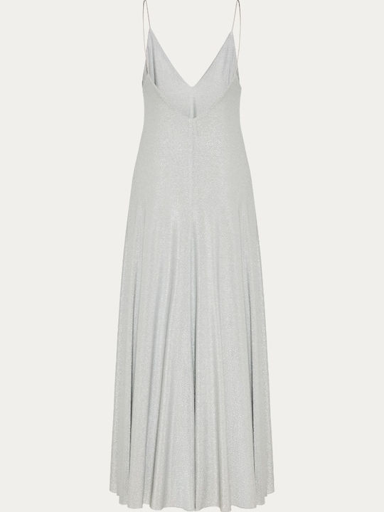 Maxi Damenkleid Für Hochzeit - Taufe Silber