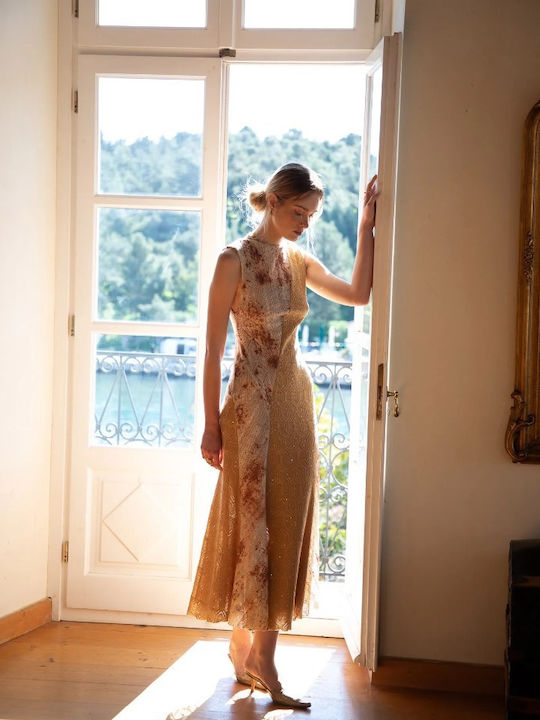 Midi Damenkleid Für Hochzeit - Taufe Mehrfarbig