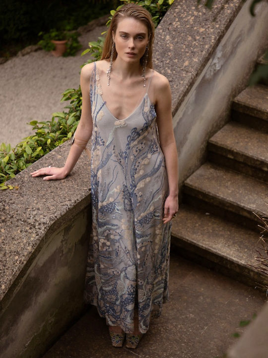 Maxi Damenkleid Für Hochzeit - Taufe Silber