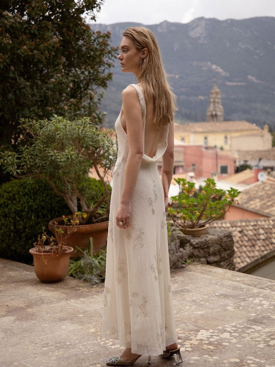 Maxi Damenkleid Für Hochzeit Und Taufe Ecru Interimdress