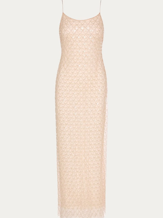 Maxi Dress for Wedding and Christening Pale Pink