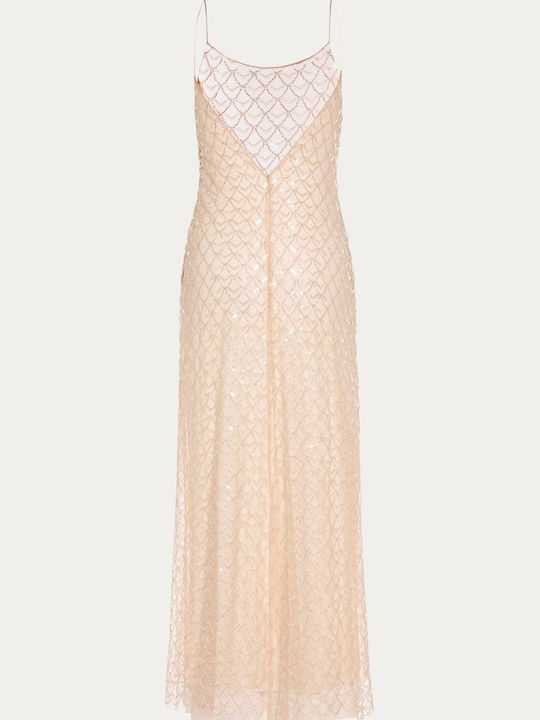 Maxi Dress for Wedding and Christening Pale Pink