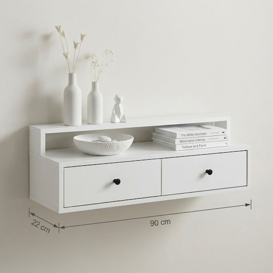 Τουαλέτα Κρεβατοκάμαρας Λευκή 90x22x35εκ.