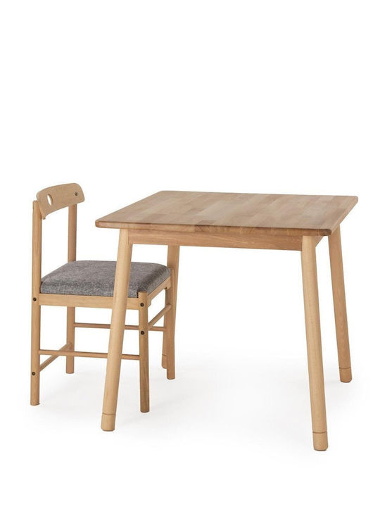 SteweHome Quadratischer Esszimmer- und Küchentisch Aus Holzschatten Eiche 80x80x74,5cm