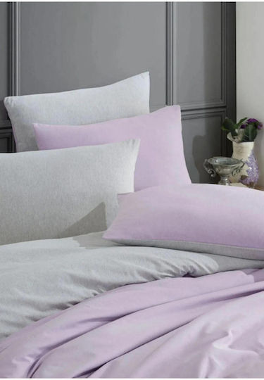 SteweHome Set Kids Single Duvet Cover With Cotton Pillowcase Purple 100x125cm