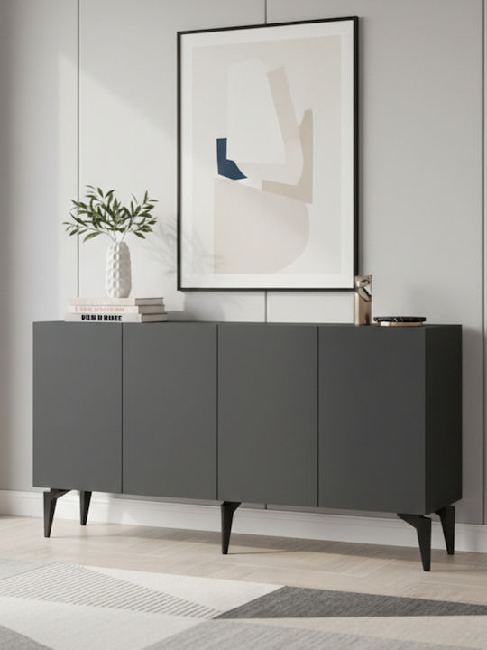 Gray TV Stand L150xD32xH75cm