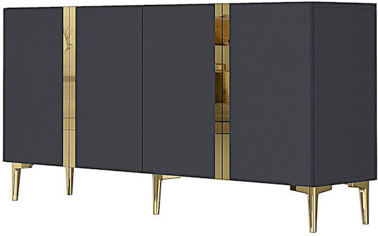TV-Ständer Grau M150xP32xH75cm SteweHome